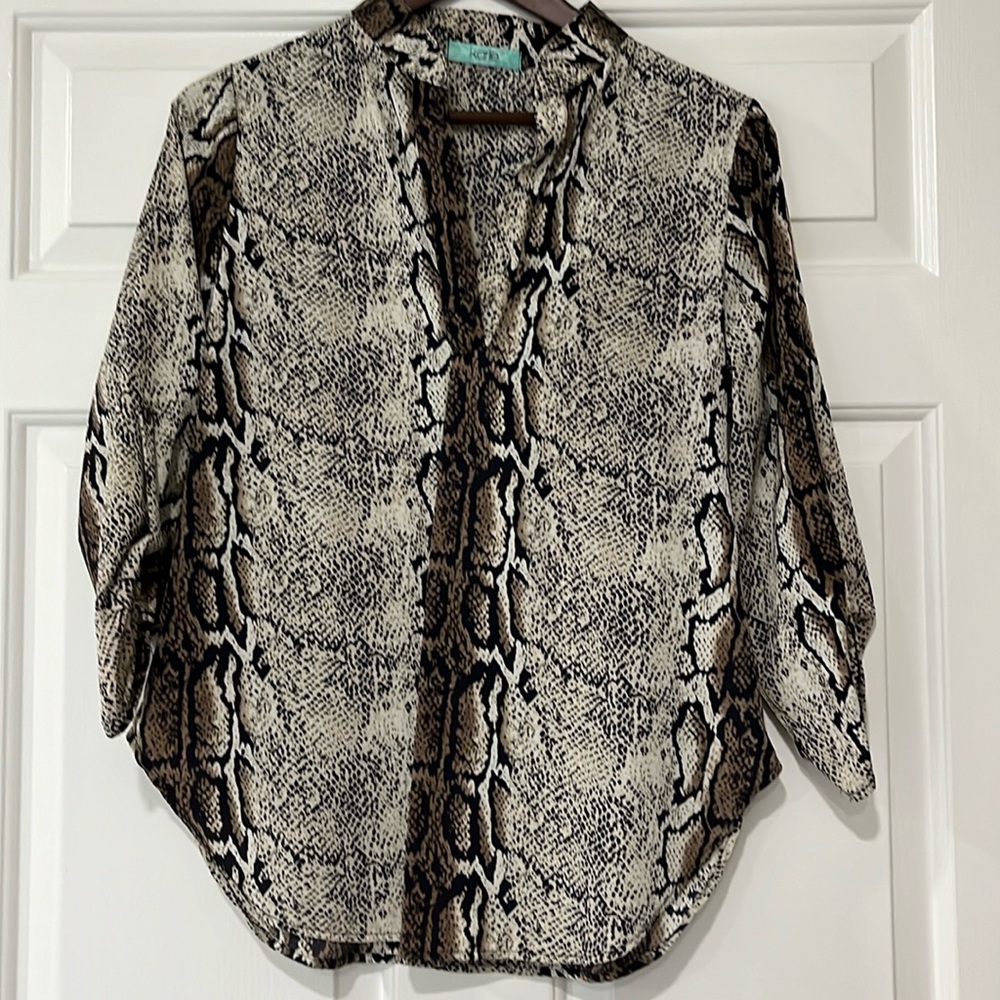 Karlie Snakeskin Flowy Top